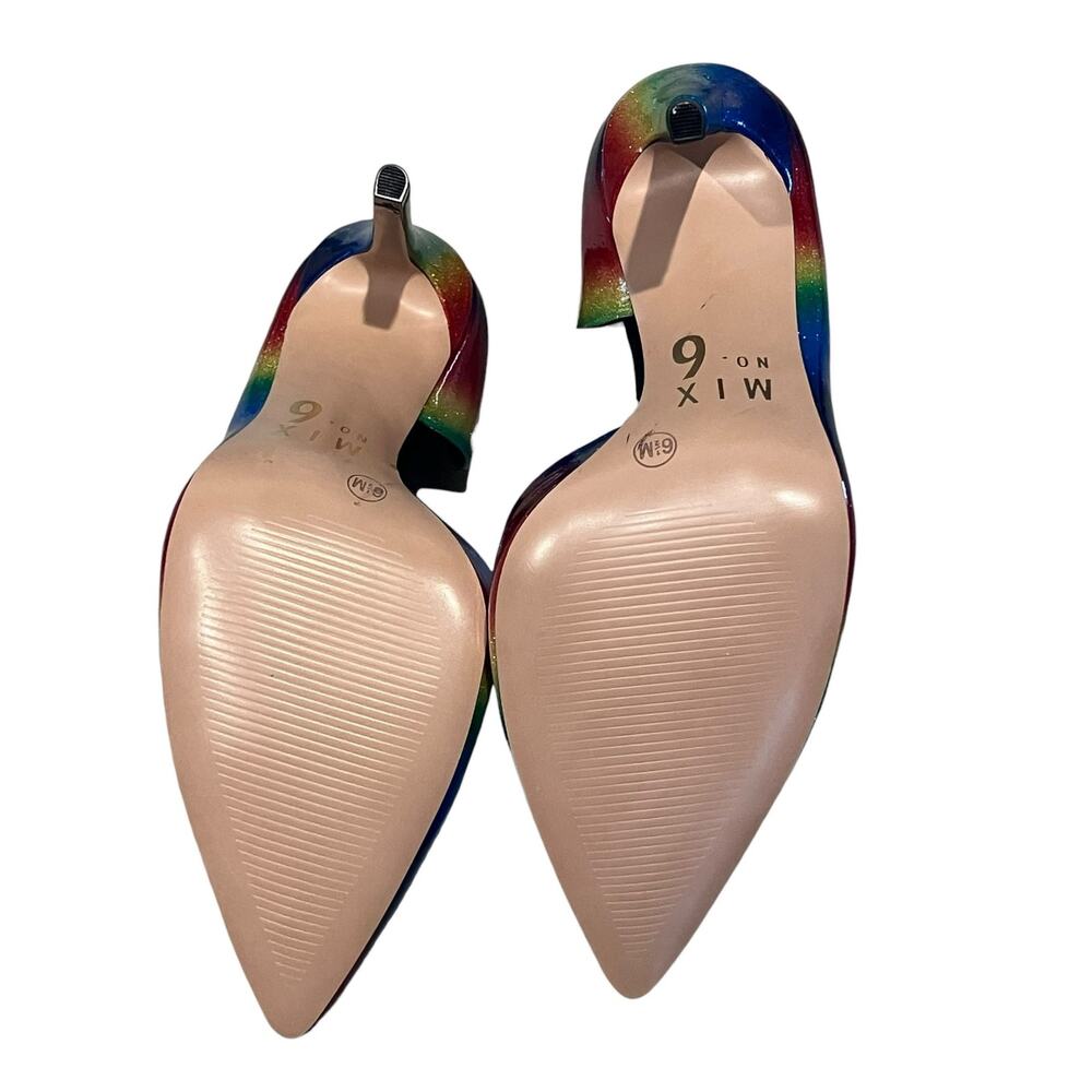 Mix No. 6 Aradowia Glossy Rainbow High Heel Stiletto Pumps-size 6.5 - Picture 6 of 12